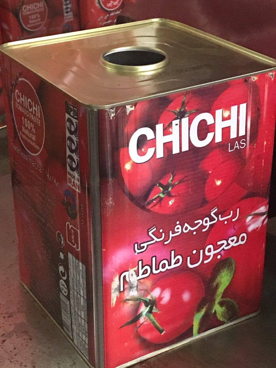 رب گوجه فرنگی با بسته بندی حلبی