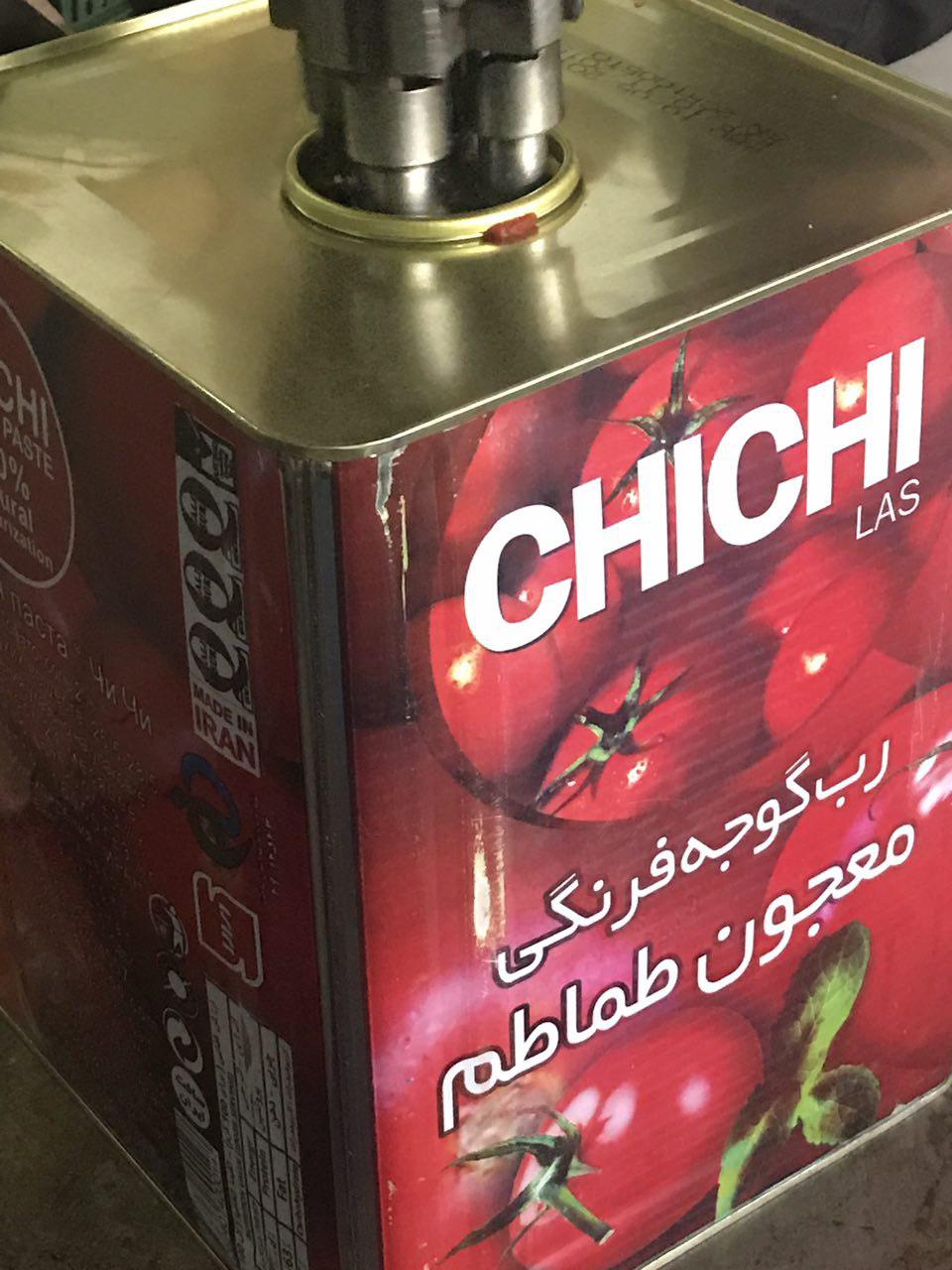 رب گوجه فرنگی با بسته بندی حلب