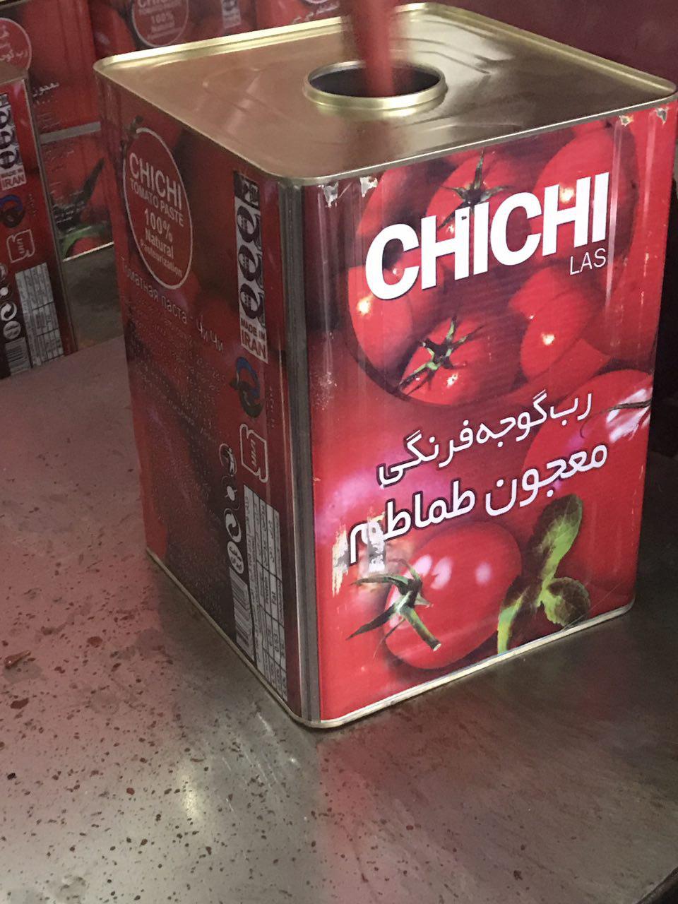 رب گوجه با بسته بندی حلبی